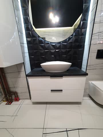 Łazienka, umywalka, lustro