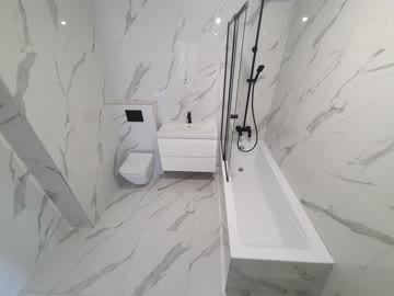 Łazienka, wanna, płytki, wc